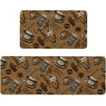 thumbnail image 1 of ® Coffee Kitchen Mat Set of 2 Pain Relief Padded Kitchen Mats Non Slip Kitchen Runner Rug Throw RugsFloor Mats for in Front of Sink- 47" X 17" and 30" X 17" Inch, 1 of 6