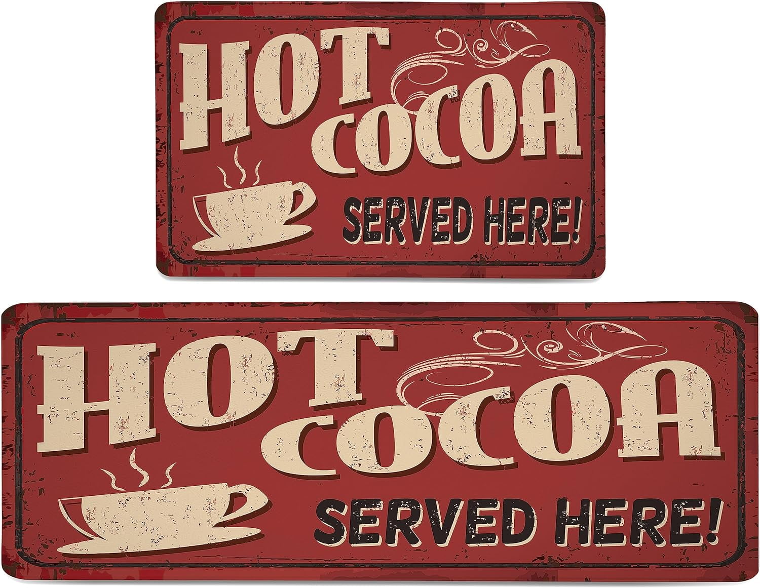 2-Pack Premium Comfort Kitchen Mats (Rich Espresso)