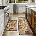 thumbnail image 1 of Coffee Kitchen Rugs Sets of 2, Coffee Rugs for Kitchen, Brown Kitchen Rug Washable Non-Slip Kitchen Mats for Floor 2 Piece Coffee Decorations for Kitchen, 1 of 5