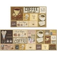 thumbnail image 1 of Coffee Kitchen Rugs Sets of 2, Farmhouse Vintage Washable Anti Fatigue Kitchen Runner Mats for Floor, Non Slip Comfort Standing Holiday Decor Mat for Sink, Laundry, Office 17"x 47"+17"x 30", 1 of 6