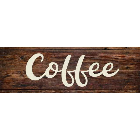 Coffee Kitchen Rustic Looking Wood Sign Wall Décor Gift 8 x 24 Wood Sign B3-08240028098