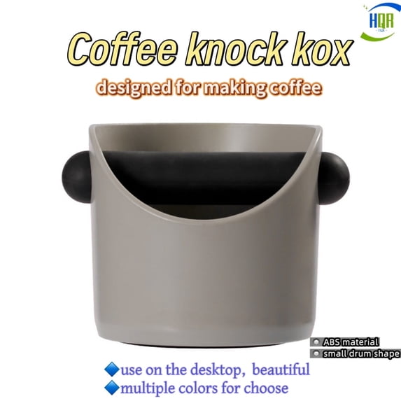 Coffee Knock Box, ABS Material, Small Drum Shape, Designed for Making Coffee, Use on the Desktop，Beautiful, Multiple colors for Choose