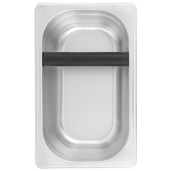 Coffee Knock Box, Stainless Steel Espresso Knock Box Built in Container for Coffee Ground, Large Coffee Slag Grind Bucket Container Coffee Machine Accessory 10.4x6.3x3.9 Inch