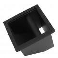 Coffee Knocking Slag Bucket, Coffee Ground Knock Box Square Bottomless Coffee Knock Bucket Black Rubber PTFE Steel Residue Box for Cafe