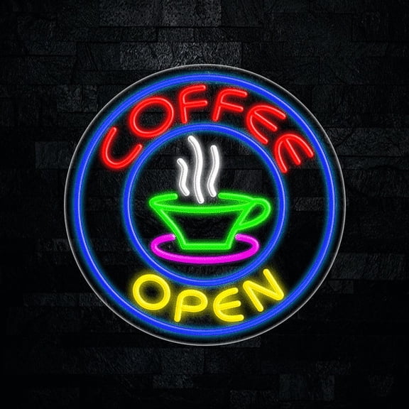 Coffee LED Neon Sign  26"L x 26"H #31134