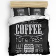 thumbnail image 1 of Coffee Label Blackboard Retro Style Duvet Cover Bed Bedding Set Home Quilt Cover Pillowcases Bedroom, 1 of 5