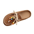 thumbnail image 1 of Coffee Ladies Mules Closed Toe Embroidered Flat Sole Lightweight Footwear For Daily Casual Wear Easy Slip On All Day Walking Shoes Size 41, 1 of 9