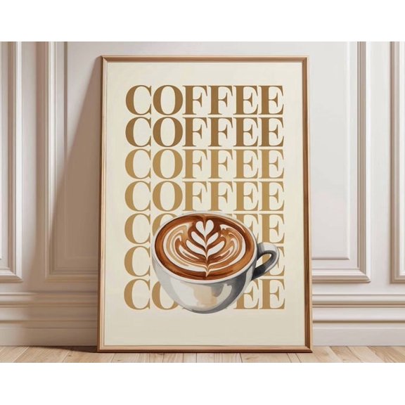 Coffee Latte Art Wall Art Print