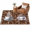 Coffee Latte Beans Area Rug 2.7'x5', Sugar Retro Brown Soft Mat Non ...