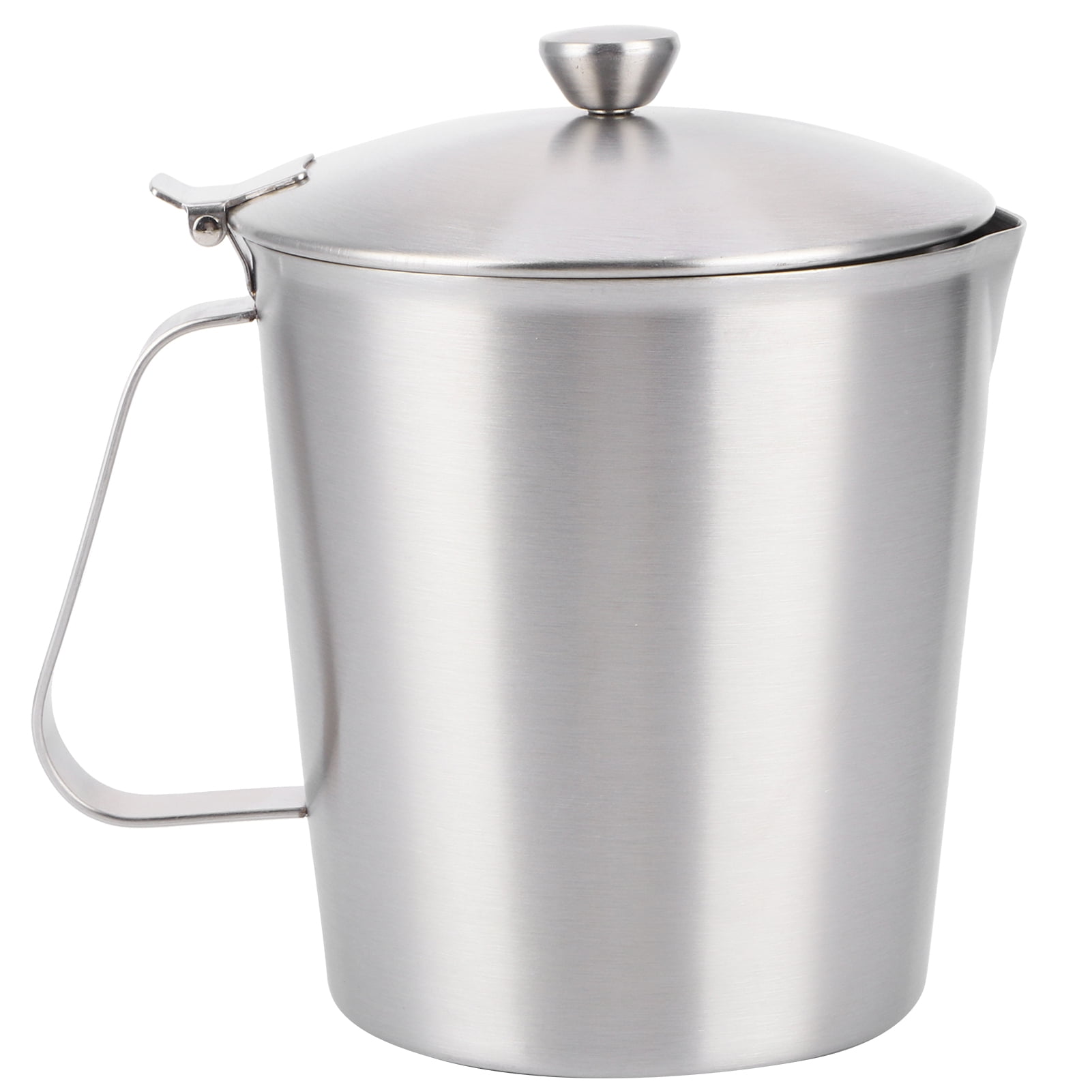 2000ml Stainless Steel Milk Frothing Pitcher With Lid | Dripless Spout For Latte Art & Coffee