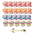 thumbnail image 1 of Coffee Liquid Creamer Singles Variety Pack,48 ct, 4 Flavors x 12 Each, Original, French Vanilla, Hazelnut, O Lakes Mini Moos Half and Half + BestBonus4U Coffee Stirrer Spoon, 1 of 7
