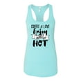 thumbnail image 1 of Coffee & Love Ladies Racerback Tank Top-Cancun-Small, 1 of 4