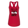 thumbnail image 1 of Coffee & Love Ladies Racerback Tank Top-Red-xs, 1 of 4