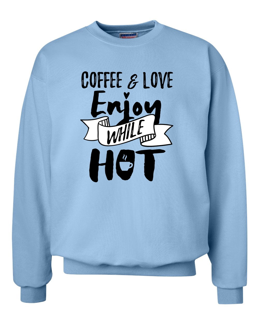 Coffee Love Ladies Unisex Fit Crew Sweatshirt Light Steel xl Walmart Business Supplies