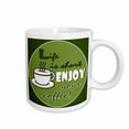 thumbnail image 1 of 3drose, Coffee Lover Gift - Life Is Short Enjoy Your Coffee - Green, 11oz Mug, 1 of 6