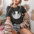 thumbnail image 1 of Coffee Lover Graphic T-Shirt in Heather Brown, Handmade Clothing Gift for Him, Barista Latte Art Screenprint,Women Shirt, 1 of 5