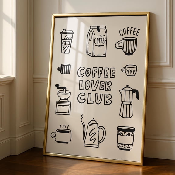 Coffee Lover Kitchen Print Coffee Drawings Prints For Kitchen Wall Art Prints Home Decor Office Wall Art