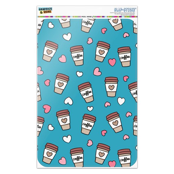 Coffee Lover Pattern Cute Travel Cups Home Business Office Sign