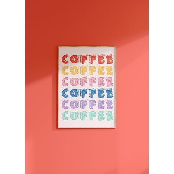 Coffee Lover Quote Poster, Unframed Size 8x12