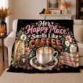 thumbnail image 1 of Coffee Lover'S Reading Nook, Playful Food Art Scene, Warm Flannel Blanket for Living Room and Reading Nook with Detailed Artwork, Art Lovers Birthday Gift, Playful Home Decor, 1 of 9