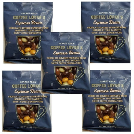 Coffee Lover's Chocolate Covered Assorted Espresso Beans - 5 Count (2.5 Oz Ea)…