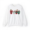 thumbnail image 1 of Coffee Lovers Christmas Sweatshirt, Women's Retro Latte Sweatshirt Gift, 1 of 4