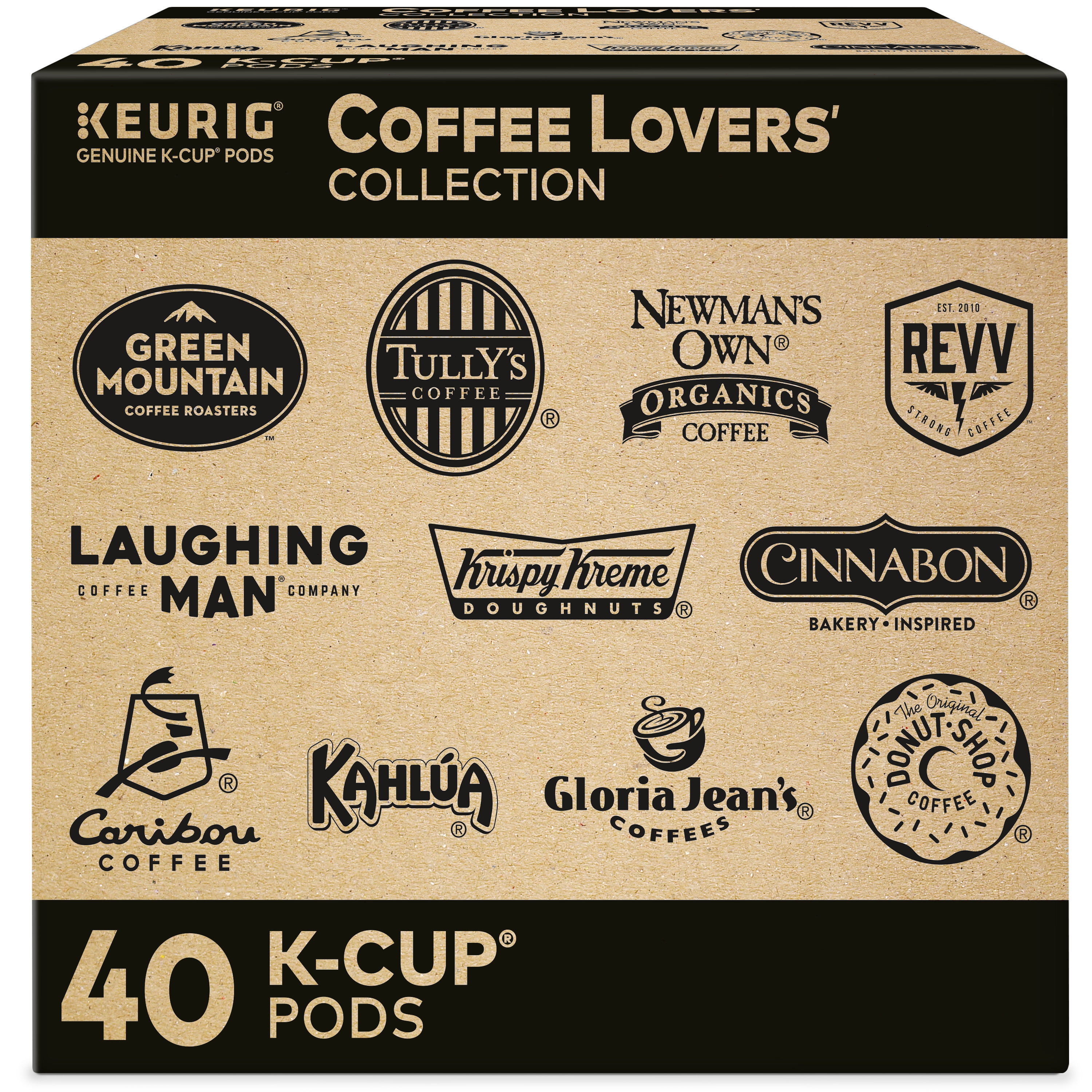 Coffee Lovers' Collection Variety Pack Keurig KCup Pod Sampler, 40