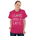 thumbnail image 1 of Coffee Lovers Cute Funny Valentines Women's Graphic T Shirt Tees Brisco Brands S, 1 of 6