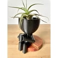 thumbnail image 1 of Coffee Lovers Gift Idea, People Drinking Coffee Planter, Coffee Bar Decor, Coffee Table Decor, Plant Gift Idea, Cute Succulent Planter Twinkling Black, 1 of 1