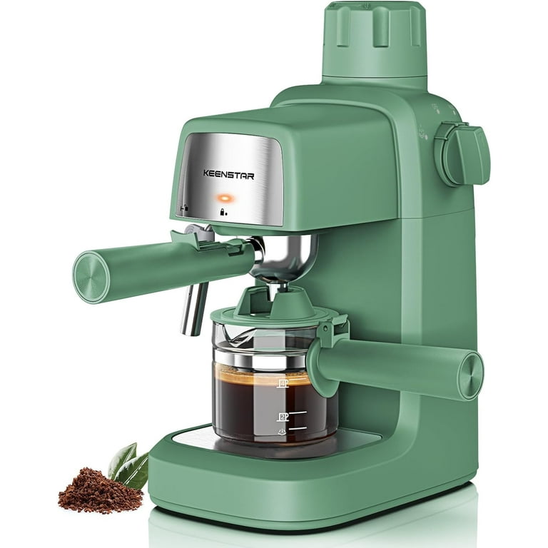 Coffee Machine, 3.5 Bar Espresso Cappuccino Machine, 800W with Milk Frother - 4 Cup Portable Coffee Maker for Latte, Cappuccino, Gift for Coffee Lover-Green - Walmart.com Coffee Machine, 3.5 Bar Espresso Cappuccino Machine, 800W with Milk Frother - 4 Cup Portable Coffee Maker for Latte, Cappuccino, Gift for Coffee Lover-Green - Walmart.com