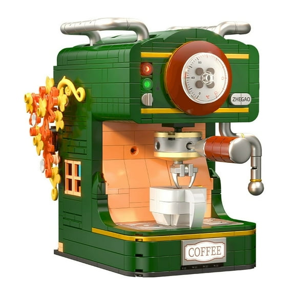 Coffee Machine Building Blocks Set for Adults, Retro Coffee Maker Blocks Vintage Toys Model for Home Decor & Kids Early Education