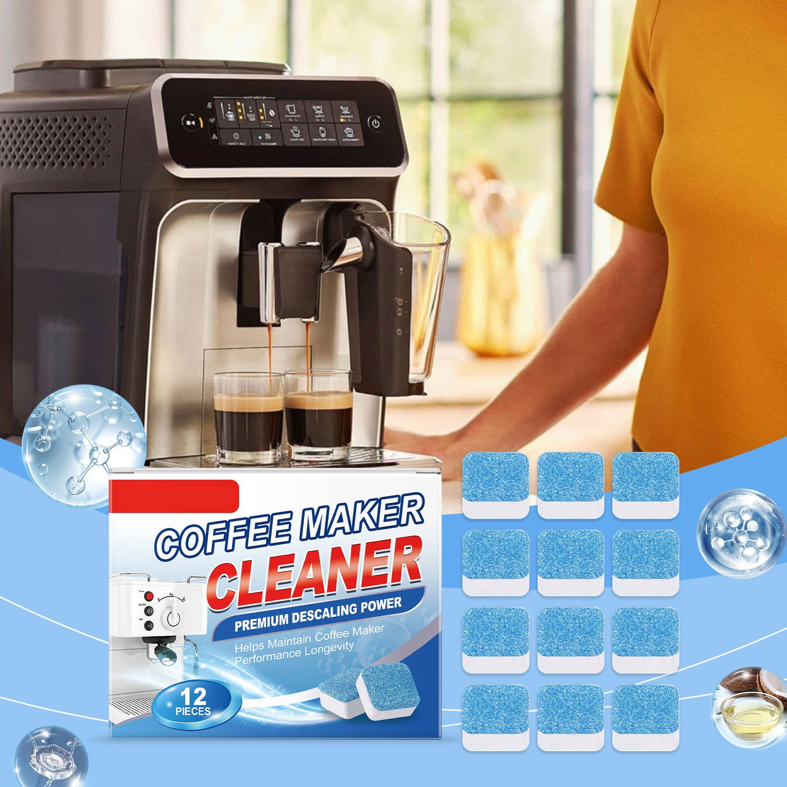 Coffee Machine Cleaner Descaler, Coffee Maker Cleaner, Coffee Maker Cleaner Decontamination And