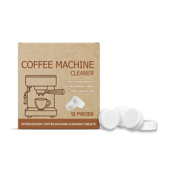 Coffee Machine Cleaner Descaler Tablets - 12 Count, Compatible with Nespresso, Keurig, Miele, Ninja, Delonghi, Coffee Maker Pot Descaling & Cleaning Tabs, Espresso Machines and Descale Drip Coffe