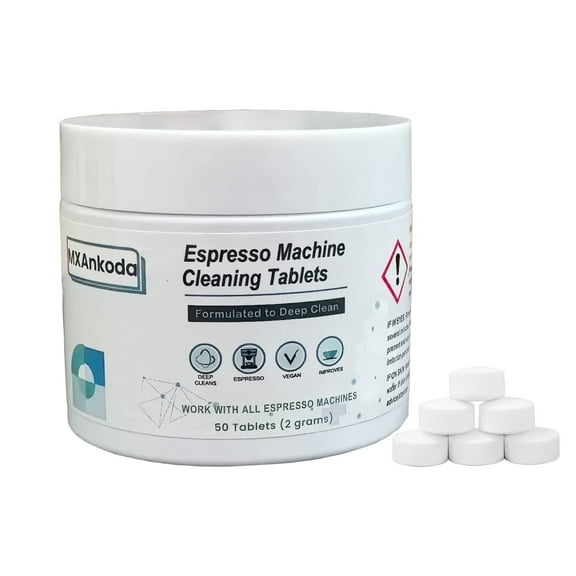 Coffee Machine Cleaner Descaler Tablets, 50 Count for Brevile, Nespreso, Keurig, Descaling Solution for Remove Limescale, Residue & Oil Buildup for Universal & Espresso Coffee Maker