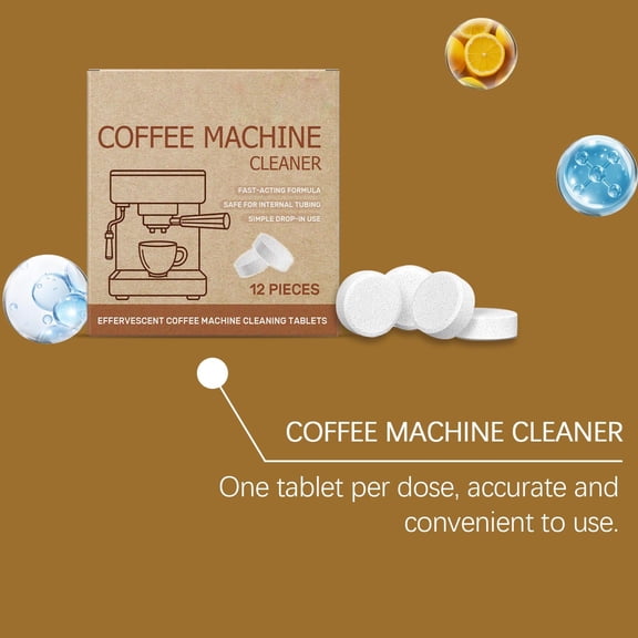 Coffee Machine Cleaner Descaler Tablets, Coffee Maker Pot Descaling & Cleaning Tabs, Descale Drip Coffe and Espresso Machines