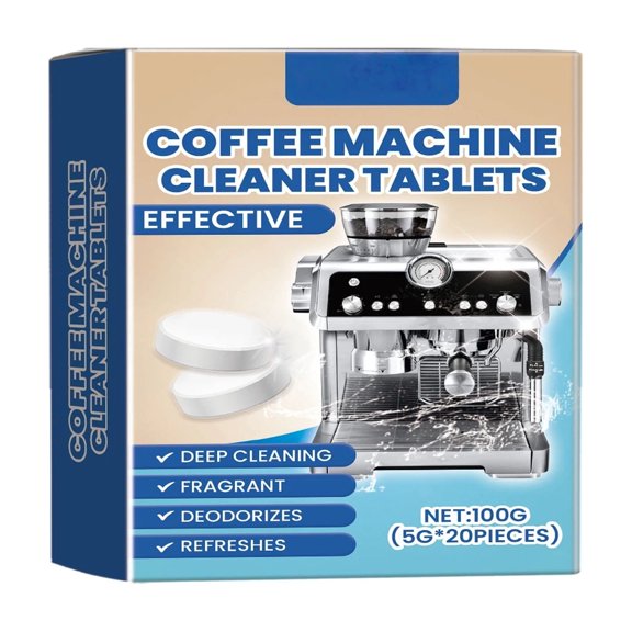 Coffee Machine Cleaner Tablets, 20 Count, Fast Dissolving Coffee Maker Cleaning Tablets, Helps Remove Coffee Oils & Residue