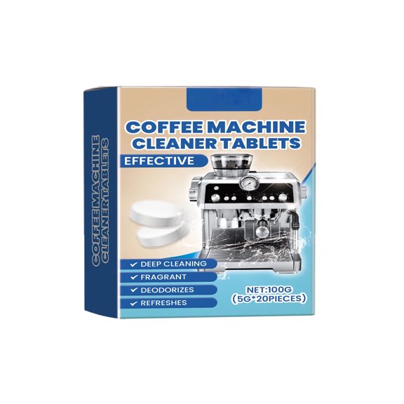 Coffee Machine Cleaning Tablets, 20 Count (100g), Fast Dissolving Coffee Maker Cleaner Tablets, Helps Remove Coffee Oils & Residue for Routine Coffee Machine Maintenance