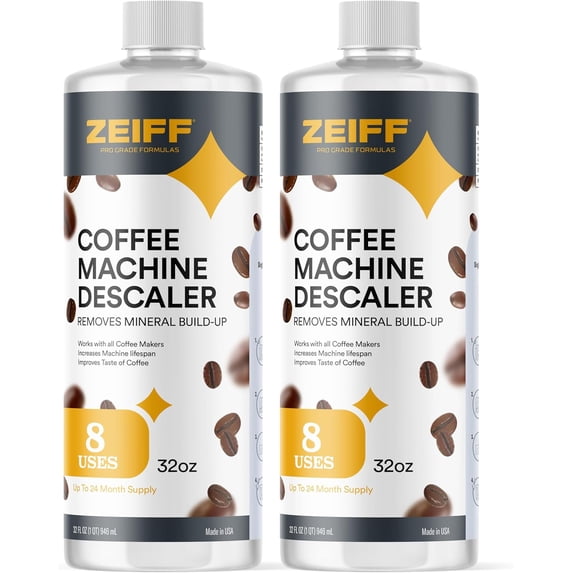 Coffee Machine Descaler - 32oz (8 Uses) - Compatible with Nespresso, Breville, Delonghi, Keurig Descaling Solution for Coffee Maker Cleaner and Descaler - Coffee and Espresso Machine Descaler