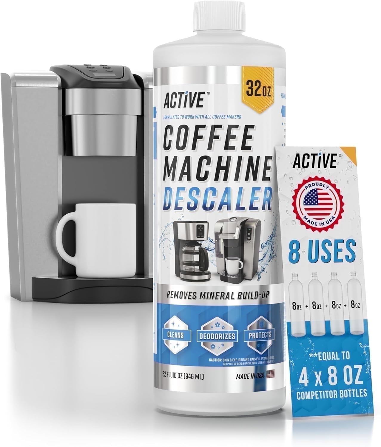 Walmart promo code:  Active Coffee Machine Cleaner and Descaler Solution 32oz for Coffee Makers and Espresso Machines