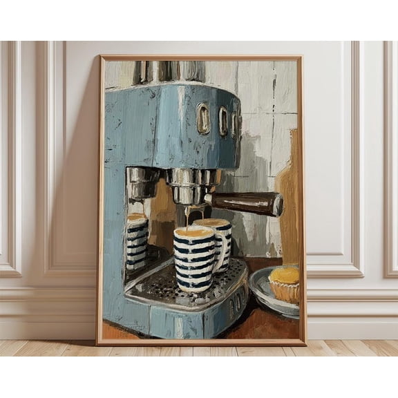 Coffee Machine Espresso Wall Art Print, Unframed Paper Poster 24x36in