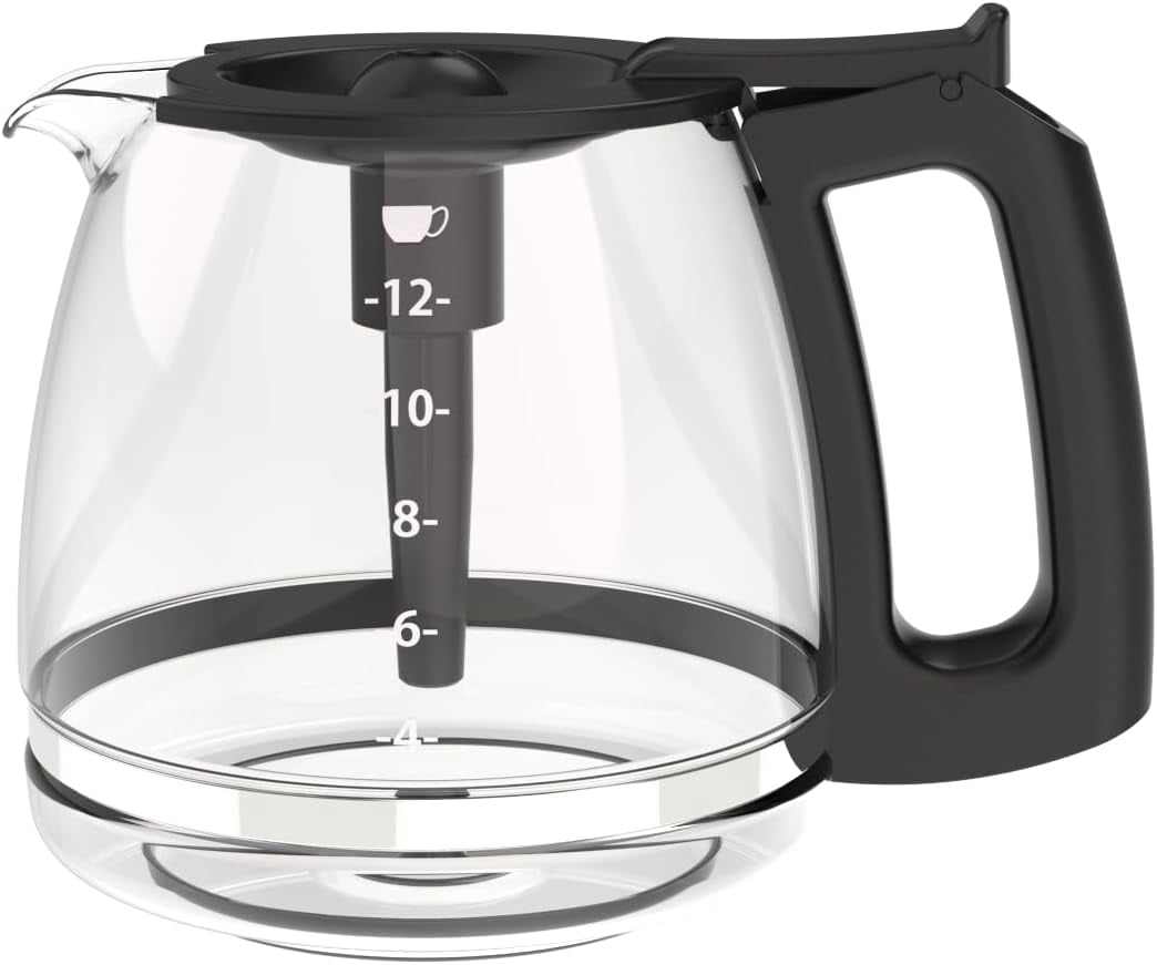 Coffee Machine Glass Carafe, 12Cup Coffee Pot, Compatible with KitchenAid KCM1209 KCM1208, Cuisinart DCC 1220BKS, Capresso SG300, Gourmia GCM3260, Krups Essential,Wamife &Mueller Coffee Makers