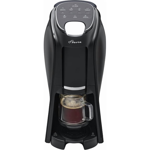 Coffee Machine Makes Coffee Lattes Tea and other Hot or Iced Beverages with Single-Serve Freshpacks Multiple Brew Sizes Black
