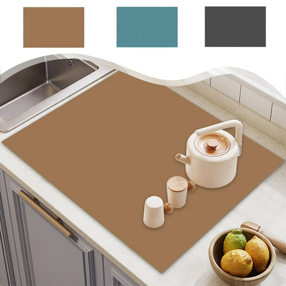 Coffee Machine Mat Absorbent Drying Mat Non Slip Thick Stylish Bar Mat for Easy Cleaning and Spill Protection for Kitchen Counter and Home Coffee Stations AKLJWH