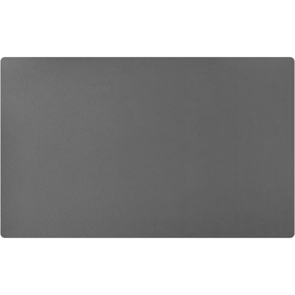 Coffee Machine Mat Dish Drying Mat - 12x19, PU Surface & Rubber Backed, Kitchen Countertop Protector, Quick Absorbent, Heat Resistant - Gray