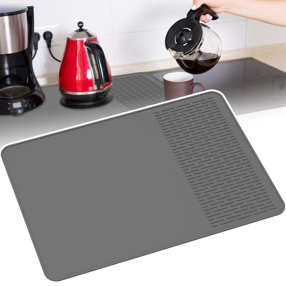 Coffee Machine Mat Silicone Protection Mat Thermal Insulation Mat with Concave and Convex Design Anti Slip and Heat Resistant Protective Mat Suitable for Coffee Machines