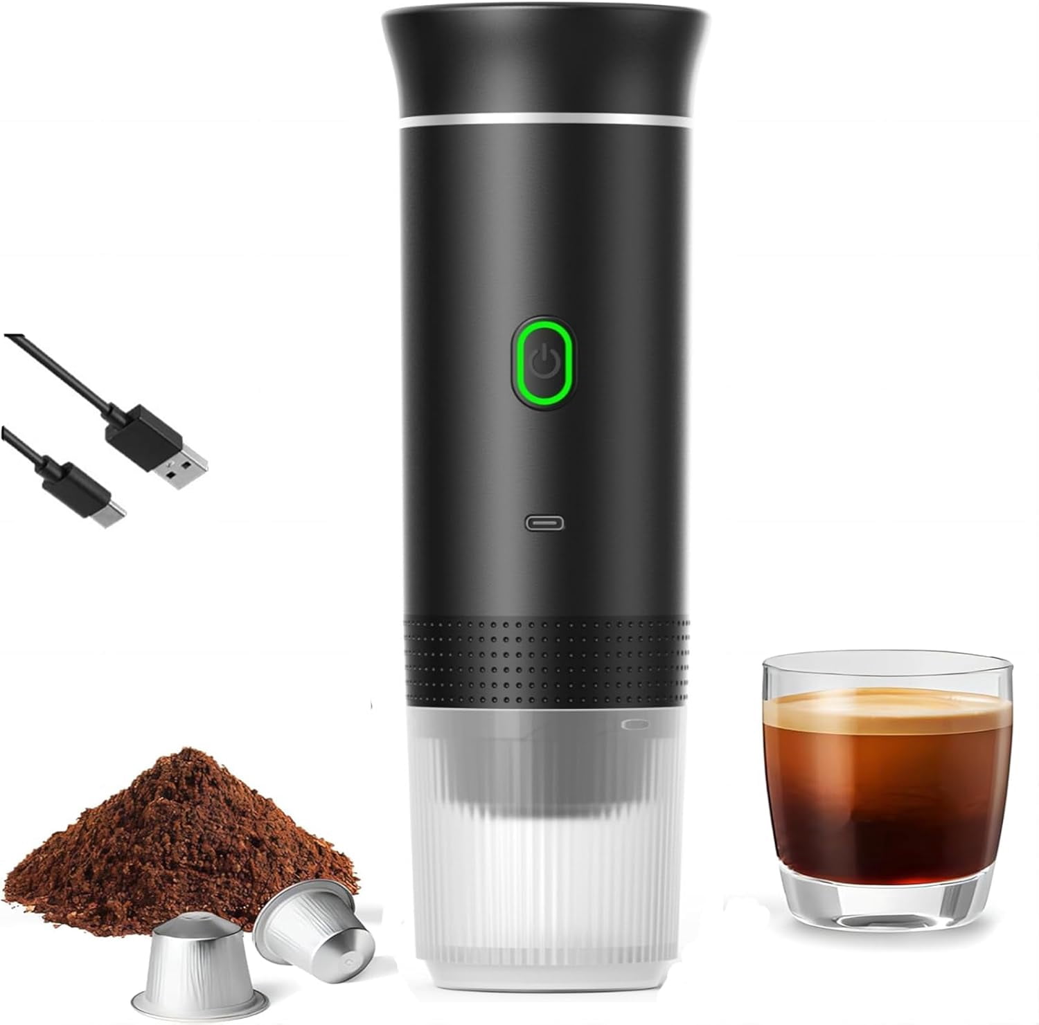 Coffee Machine, Portable Espresso Machine, Camping Coffee Machine, 12 V Battery Coffee Machine, Travel Coffee Machine for Camping Travel,RV, Hiking, Office