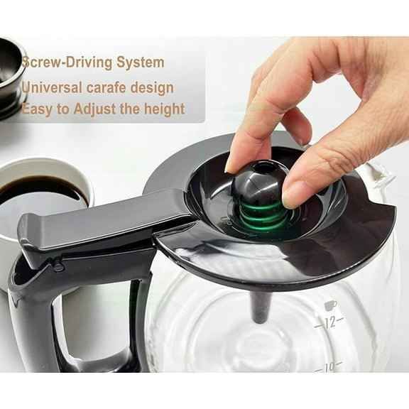 Cupall Drip Coffee Maker 12-Cup Glass Coffee Decanters