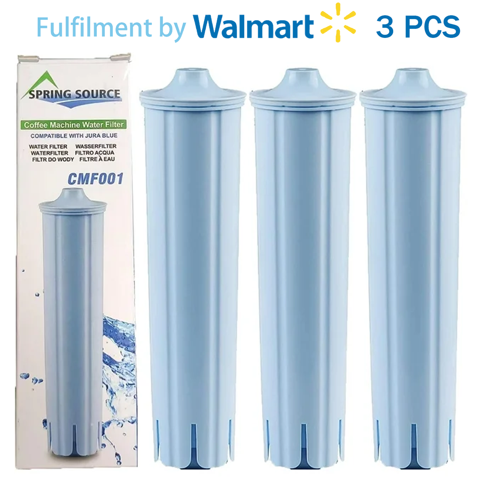 Coffee Machine Water Filter Replacement for Jura Clearyl Blue 71445, 67879,  ENA3, ENA5, J6, J9, J95, 3Packs 