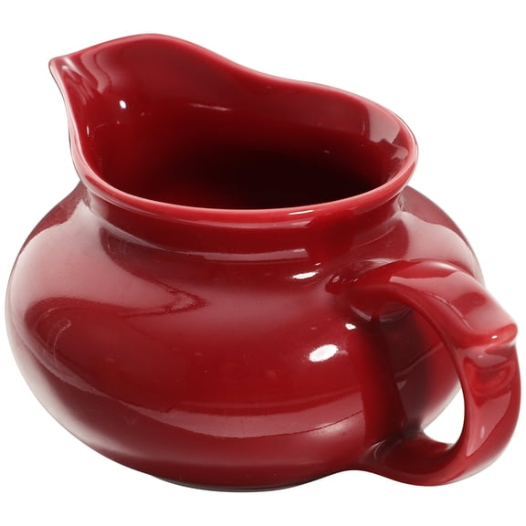 HOMEMAXS 1Pack Red Ceramic Sauce Boat for Individuals and Families Multi Function Gravy Accessory