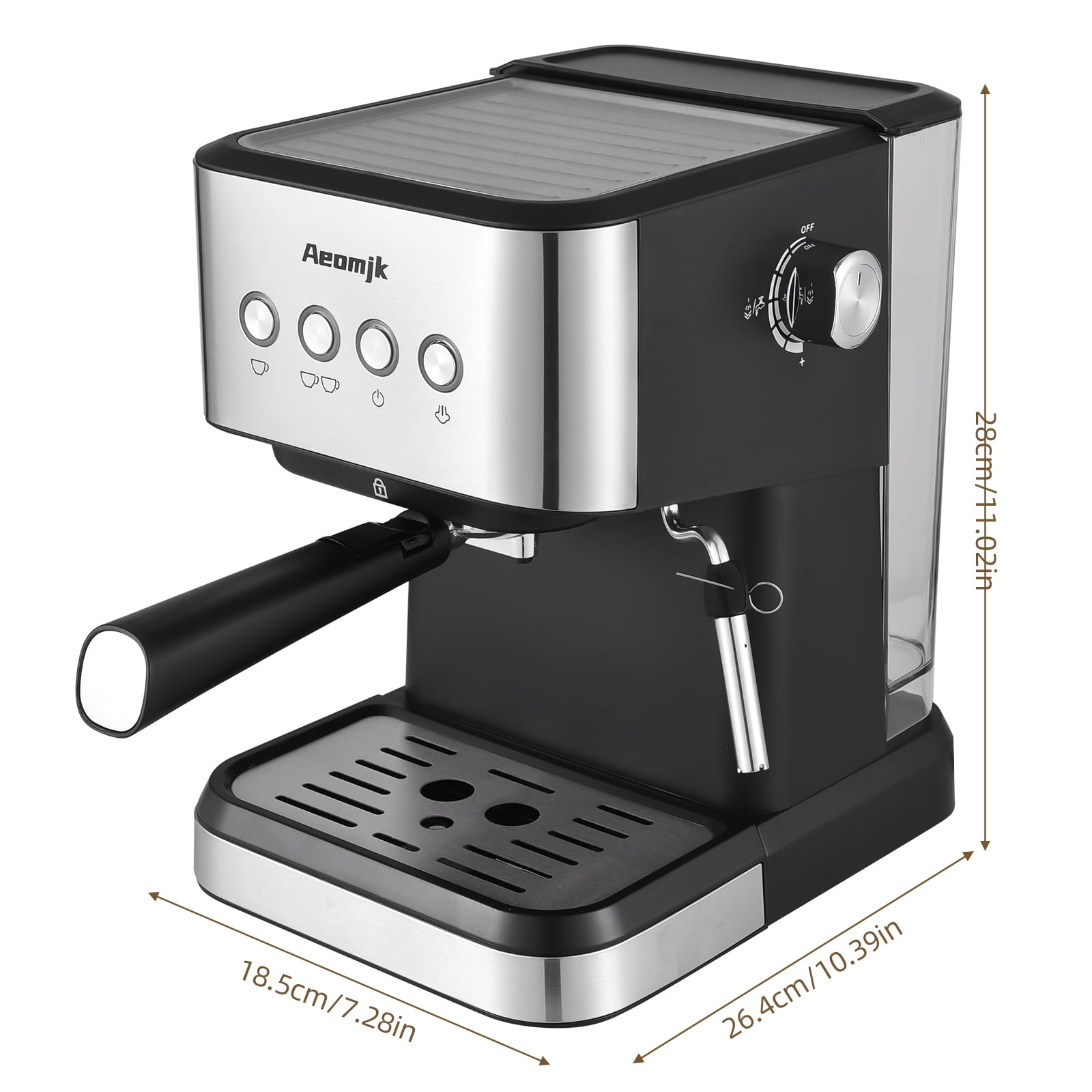 Coffee Maker,1.5l Water /coffee Water /coffee Spoon / 1.5l Water Wand / 15 Bar Espresso Bar Espresso 1050w Coffee Maker Wand / 1.5l Coffee With Cappuccino/la Buzhi Siuke Dsfen